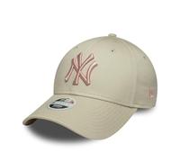 New Era Women's 9Forty League Essential MLB New York Yankees Baseball Cap Hat Light Beige