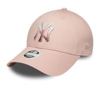 New Era Women's 9Forty Metallic Logo MLB New York Yankees Baseball Cap Hat Pastel Pink