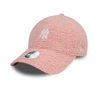 New Era Womens 9FORTY New York Yankees Baseball Cap - MLB Borg - Blush-White