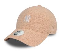 New Era Womens 9FORTY New York Yankees Logo Borg Hat Baseball Cap - Pastel Pink
