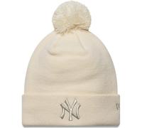 New Era Womens KNIT MEDIUM New York Yankees Bobble Hat - Light Cream - One Size