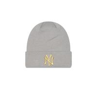 New Era Womens Metallic Logo Cuff Beanie ~ New York Yankees grey