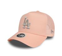 NEW ERA WOMENS TRUCKER CAP.PINK NEW YORK YANKEES METALLIC LOGO BASEBALL HAT W24