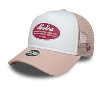 New Era Womens Trucker Cap - Retro Brand Patch White/Rose