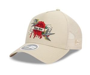 New Era Womens Trucker Cap - Rhinestone Beige