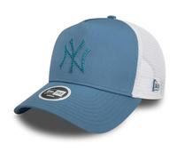 New Era Womens Trucker Cap - Rhinestone NY Yankees Faded Sky Blue