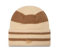 New Era Women's Winter Beanie CUFF STIPED beige / khaki