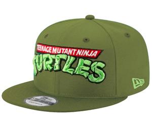 New Era Wordmark Teenage Mutant Ninja Turtles Rifle Green Snapback Cap 9Fifty