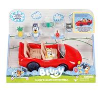New Escape Convertible Car Playset,Bright Red Vehicle with Space for 4 Figures, Exclusive Character Figure in Butler Hat, Road Trip Accessories, Sticker Sheet for Creative & Imaginative Adventures -A5