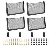 New-est 4PCS Storage Nets for Campervans, 42x21cm Black Elastic Van Storage Net with Plastic Frame, Car Truck SUV Boat Dorm Bedroom Wardrobe Storage Solutions, Camper Van Motorhome Cargo Nets