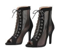 New European Style Leather & Suede Mesh Patchwork Pumps with Front Laces | Chelsea Boots,Work Trainers,Winter Boots,Rigger Boots,Platform/Chunky,Tall,Embroidered,Insulated,Rugby,Brown