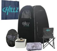 New + Even Hotter 2025 CHILLZ® Steam Sauna Portable Sauna Pod - Full Body Sauna Steam Tent, w/Remote + Touchscreen. 1200W 2.6 Litre Generator Hottest on The Market inc Chair, Dry Towel, Dry Mat