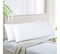 New Evolive Soft Brushed Premium Microfiber Body Pillow Cover 21"x54" Pillowcases with Zipper Closure Set of 2 (Body Pillow Cover 21"x54" Pack of 2, White)
