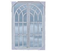 New Ex Large Rustic White Window Style Arch Wall Mirror Garden Vintage 66x96cm