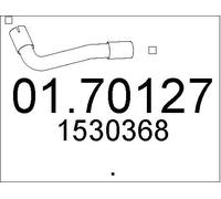 MTS 01.70127 Exhaust Pipe Rear For Rear Muffler 370mm Length Fits Ford Kuga