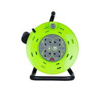 New Extension Reel 2/4 Way Socket 5/10/15/18/20/25m Metre Lead Cable 13amp Uk (Round 4 Gang 25 Metre)