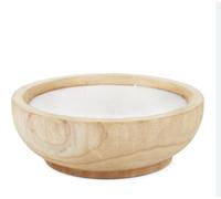 New||Extra Large Wooden Bowl Citronella Candle, Multi-Wick, Natural Scent, Insect Repellent, Outdoor Use, Citronella Scent with a Rustic Wooden Bowl for Long-Lasting, Bug-Free Summer Evenings||