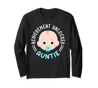 New Family Member Achievement Unlocked Auntie Aunts Long Sleeve T-Shirt