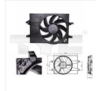 TYC Europe B.V. Radiator Fan 810-0025 for Ford Mazda Fusion 1.4L (FXJA/FXJC/FXJB)