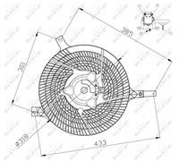 Radiator fan Double Fan 47572 NRF for NISSAN PICK UP NAVARA