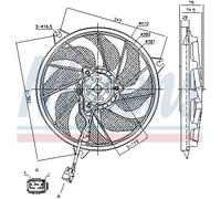 Air Cooling NISSENS 85787 for PEUGEOT