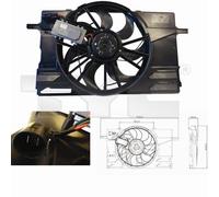 New Fan, radiator for VOLVO:C30,V50,S40 II,V50 Wagon,S40 II Sedan 30671060