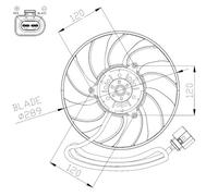 NRF 47946 Fan, radiator