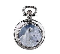 New Fashion Wolf Quartz Pocket Watch Pendant Necklace Men Watch Women Watch 18