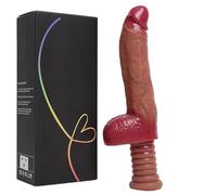New Female Thrusting Dildo Vibrator with Handle Adult Toys Silicone Dildo Penis Vibrator with 5 Thrusting & 10 Vibrating Sex Toys