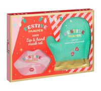 New Festive Pamper Lip & Hand Mask Set - Christmas Self Care Gift with Vanilla Cookies & Candy Cane Scents, Hydrating Lip Mask & Nourishing Hand Mask, Holiday Beauty A-27 (Lip & Hand Mask Set)