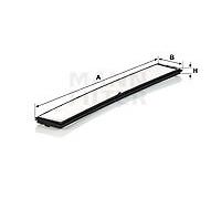 Cabin filter Eng.compart. middle, below plenum chamber cover Particulate Filter