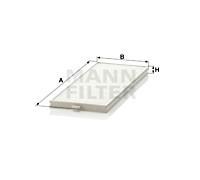 MANN-FILTER CU 2506-2 Cabin Air Filter (set of 2) - for Cars + Transporters