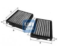 Cabin filter Activated Carbon Filter 54.130.00 UFI for MERCEDES-BENZ C-CLASS CLK