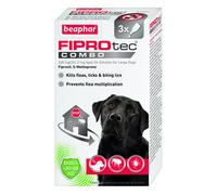 Beaphar - FIPROtec® COMBO for Large Dogs (20-40kg) - 3 pipettes - Kills Fleas, Flea Eggs, Flea Larvae & Ticks - Stops Fleas Multiplying on Pet and in Home - Vet Strength Dog Flea Treatment
