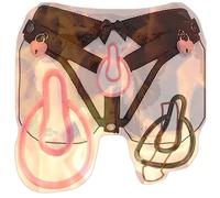 New Fitness Cage Clip Cross Dressing Set, with 1 Black Yoga Belt Underwear, Breathable Adjustable Invisible Protection Set for Sissy Men -A80UK (A:Pink, L)