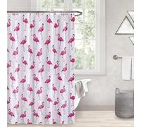 New Flamingo Shower Curtain - 180x180cm Water-Repellent Polyester Bathroom Curtain with Fun Pink Flamingo Design N-11