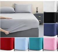 New Flannelette Pillow Case/Cover 2 Pack Soft 100% Brushed Cotton Bedding Warm Plain Dye Housewife Flannel Pillowcases Pair UK 50x75cm (Red)