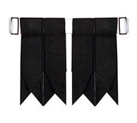 New Flashes Solid Plain Black, Royal Stewart Tartan More Scottish Tartans Kilt Hose/Sock, Acrylic Coated Cotton, klit flash