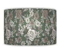 New Floral Lampshade Sage Green Grey Ceiling Light Drum Handmade Lamp Shade Floor Table or Ceiling Pendant Light Shade dz195 (45cm(18")