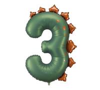 NEW Foil balloon Number ''3'' Dinosaur, 92cm, mix