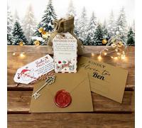 New For 2025 Santa's Magic Key Or Silver 'Believe' Bell In A Personalised 'Official North Pole' Wax Sealed Envelope With Bio-Degradable Reindeer Food (1 Key or 1 Bell Pack)