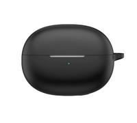 New For EarFun Clip Wireless Earbuds cover Soft Silicone Shockproof Protective Cover with Carabiner For EarFun Clip Earbuds Protective Sleeve (Black)