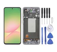 【New】 For Samsung Galaxy A56 SM-A566B 6.67 inch OLED LCD Screen Digitizer Full Assembly with Frame (Grey)