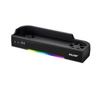 New For Switch NS 2 Console Dual USB Charging Stand With LED Indicator Portable T0J7 Base Fan Cooling Host Accessory Gaming
