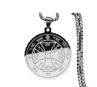New For Trendy 2025 Sterling Silver Color Seventh Pentacle Of The Sun Freedom-Key Stainless Steel Necklace Jewelry Fashion Accessories Creative Gift