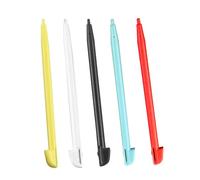 New for WiiU Pad Extra Stylus Touch Pen Pack 5 Colors Replacement, for Wii U Gamepad Controller Gaming Tablet, Custom Plastic Touch Screen Pencil Black/White/Red/Yellow/Sky Blue Accessories