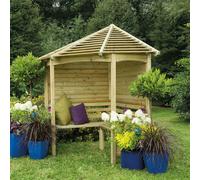 New Forest 240x233x161cm Venetian Corner Arbour Seat