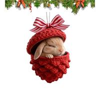 New Forest Animal Acorn Ornaments, Forest Christmas Ornaments With Rustic Nature Themed, 2D Flat Pine Cone Animal Hangable Decoration For Winter Festive Windowsill Door Car Tree