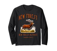 New Forest District Deer Wildlife Long Sleeve T-Shirt