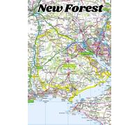 New Forest Notebook: 120 page lined 6"x9" white pages. Ordnance Survey Map on front and back cover. Great gift idea for someone who loves the outdoors, walking, national parks, and exploring.